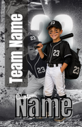Custom Sports Action Photo Tag | Personalized Name & Number Bag Tag